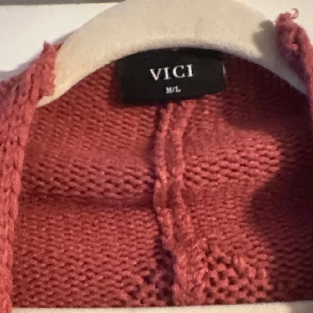 Vici Terracotta Fringed Cardigan - Picture 7 of 8